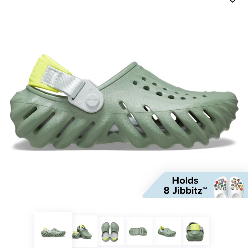NWT Crocs Kids Echo Clog in Moss - Size: J3